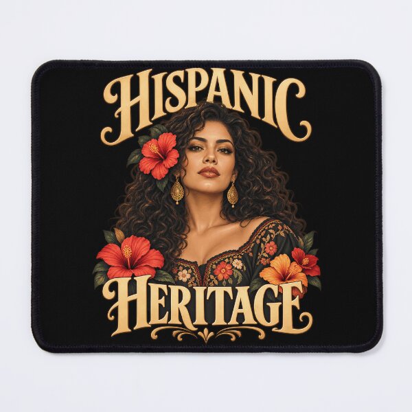 Item preview, Hispanic Heritage – Beautiful Latina Woman with Tropical Flowers, Hispanic Pride designed and sold by PosiMCreations.