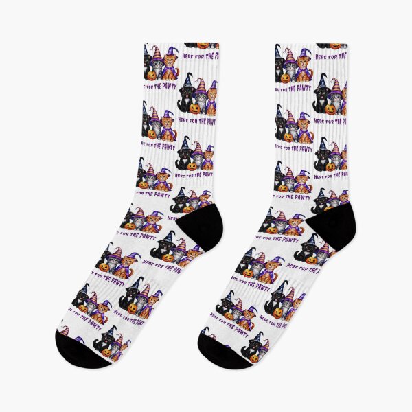 Item preview, Halloween Kitten Pawty Trio Here For The Pawty Cute Witch Cats designed and sold by AnaHahn.