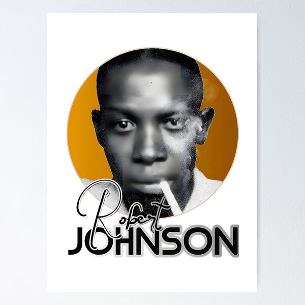 Item preview, Retro Style Robert Johnson Tribute Design with Gold Accents designed and sold by California  Antique.
