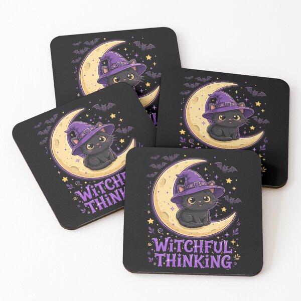 Item preview, Witchful Thinking — Black Cat Witch Hat Moon Halloween Shirt designed and sold by Snacks and sarcasm .