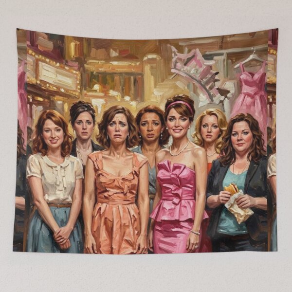 Item preview, Bridesmaids Wedding Comedy Fine Art Tribute designed and sold by Art's Diner.