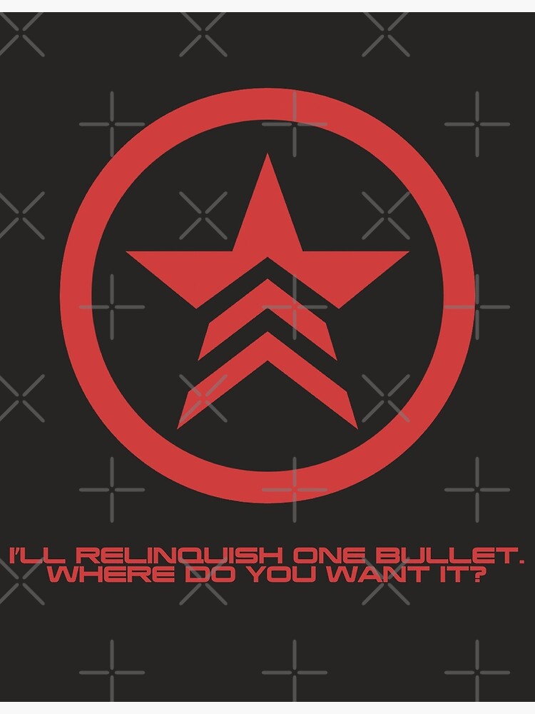 "Mass Effect Commander Shepard Renegade Quote" Photographic Print by