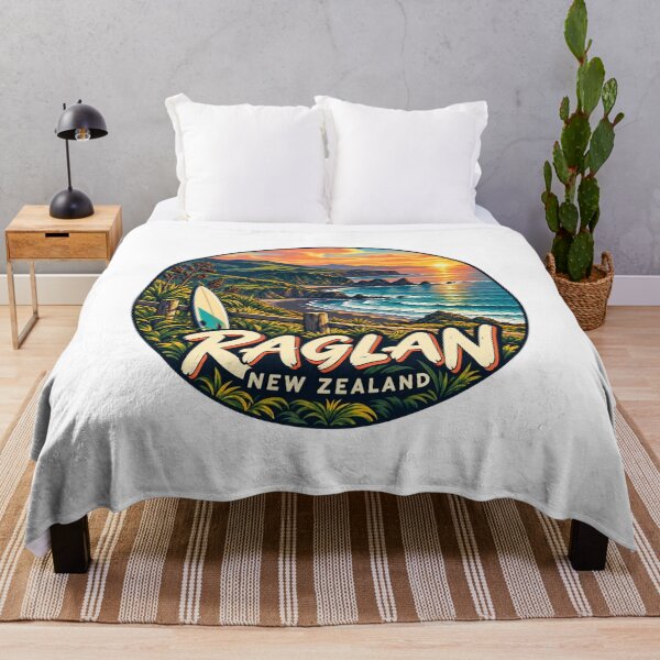 Item preview, Raglan New Zealand: Coastal Sunset – Vintage Surf designed and sold by CircinusStore.