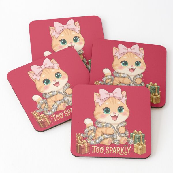 Item preview, Cute Orange Cat Too Sparkly Art designed and sold by Luna's World .
