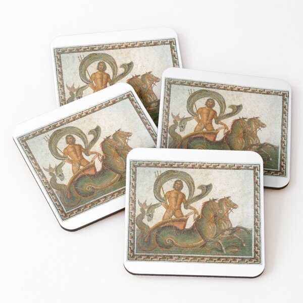 Item preview, Neptune Roman Mosaic Ancient Sea God designed and sold by Retr0Tshirts.