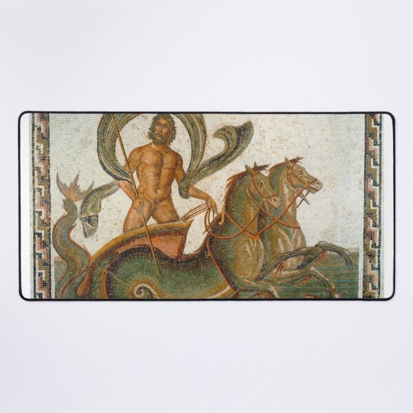 Item preview, Neptune Roman Mosaic Ancient Sea God designed and sold by Retr0Tshirts.