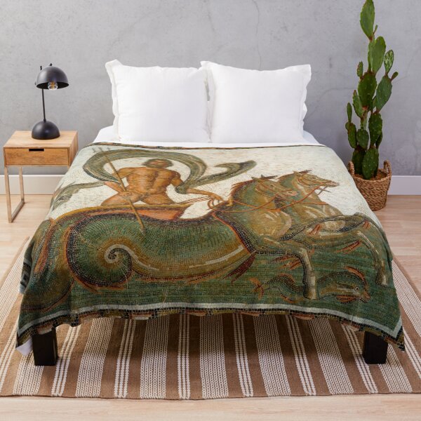 Item preview, Neptune Roman Mosaic Ancient Sea God designed and sold by Retr0Tshirts.