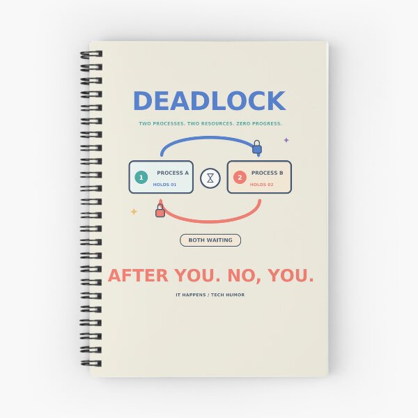 Item preview, Deadlock After You No You - Funny Programming Humor designed and sold by Ink and Wink.
