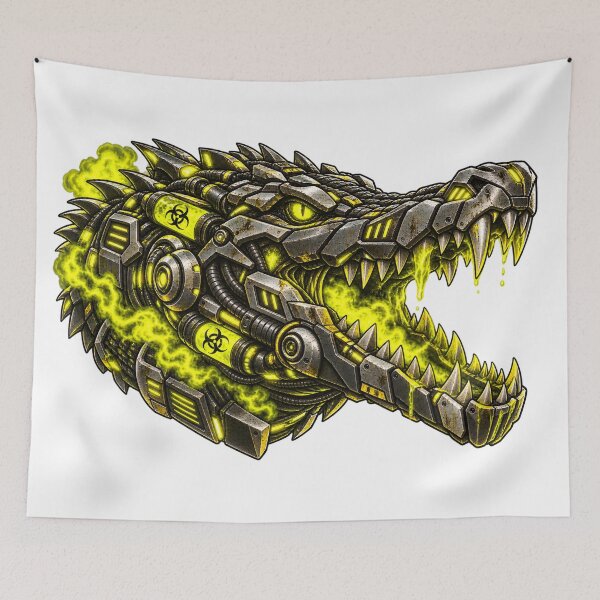 Item preview, Cyberpunk Industrial Biohazard Croc Art designed and sold by RiteshCenter .