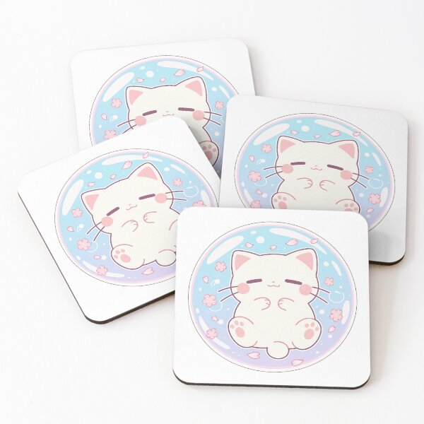 Item preview, Sleepy Cat in a Soap Bubble – Pastel Kawaii Dream designed and sold by AlmightyDriss.