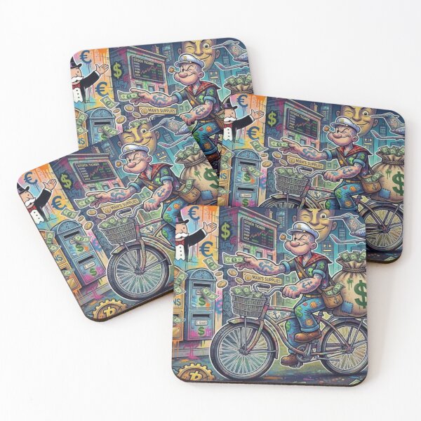 Item preview, Urban Paperboy Cash Delivery Street Art Canvas - PlushiWorld designed and sold by PLUSHIWORLDtm.