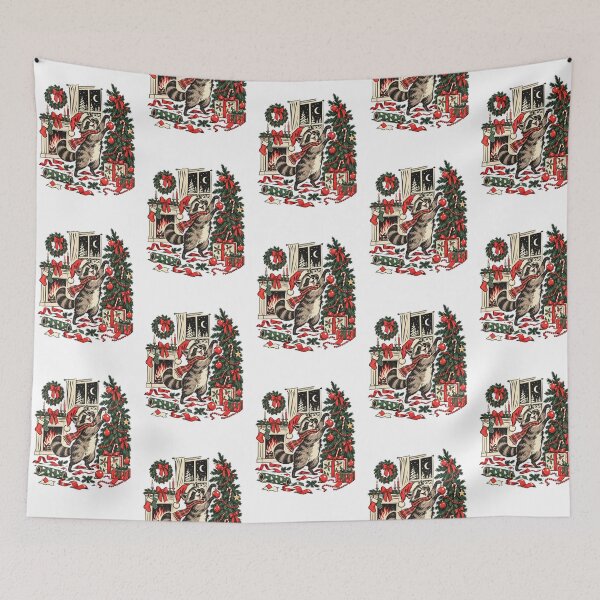 Item preview, feral raccoon christmas designed and sold by MantilPhonara.