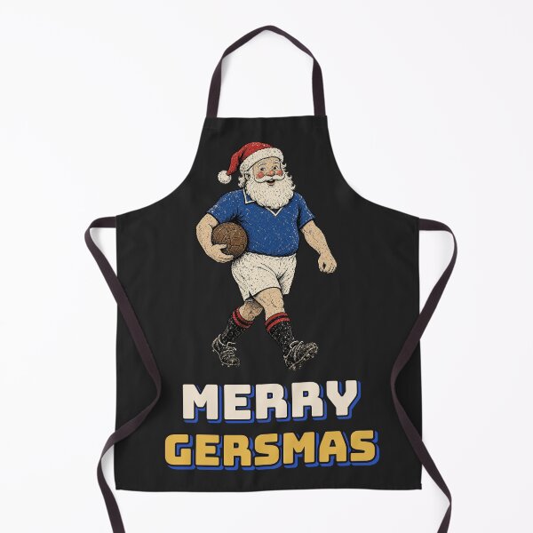Item preview, Merry Gersmas - Retro Blue Football Santa Christmas designed and sold by Rebel Rewind.