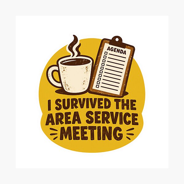 Item preview, I Survived the Area Service Meeting – Recovery designed and sold by Freekey Store.