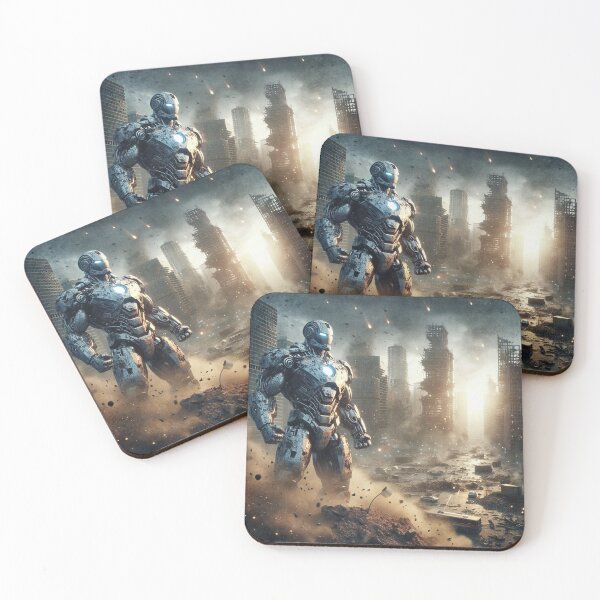 Item preview, Armored Hero in Ruined City designed and sold by Phil Perkins.