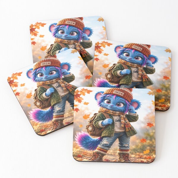 Item preview, Cute Blue Monster Miri Autumn Adventure designed and sold by YarQpl.