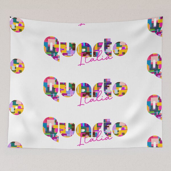 Item preview, Quarto, Napoli, Italy, Italia, colorful typography design for travellers designed and sold by Wanderful-roads.