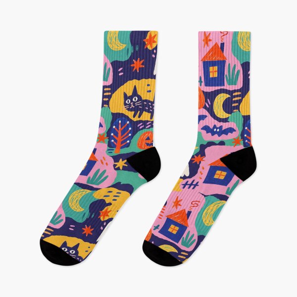 Item preview, Naive art style Halloween Hand Drawn Seamless Pattern designed and sold by FASLab.