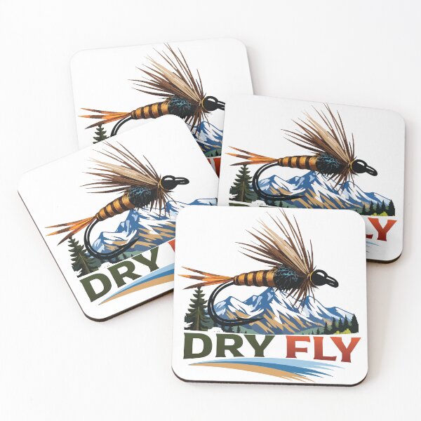 Item preview, Fly tishing logo "Dry Fly" rocky mountain stream trout fishing. designed and sold by Art-Horizon.