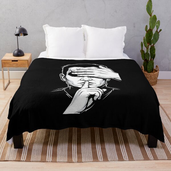 Item preview, Shhh Gesture with Hidden Eyes – Monochrome Art designed and sold by TOPOI.