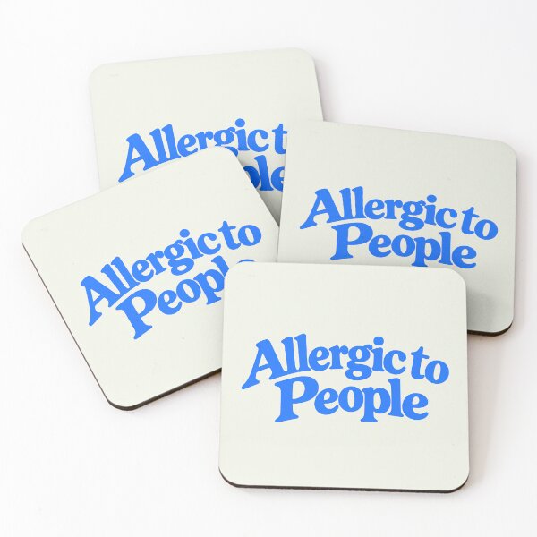 Item preview, Allergic to People Funny Introvert Retro Typography designed and sold by peterdesigns.