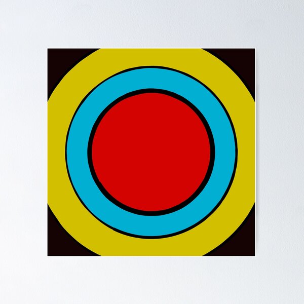 Item preview, Retro Bullseye Target | Mid Century Modern Geometric Art designed and sold by Peaceful Lotus Home Design.