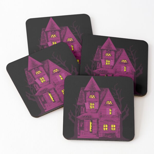 Item preview, Haunted House Halloween Art – Gothic Spooky Mansion with Glowing Windows designed and sold by BE-A-BRAND-.