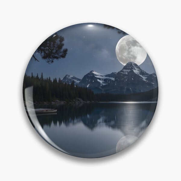 Item preview, Moonlight Serenade: Mystic Mountain Lake Cave View designed and sold by TeeBeeDesigns.