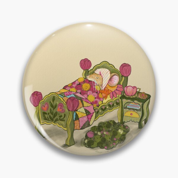 Item preview, Flowerbed !! Sleepy flower mouse designed and sold by SplodgeBlossom Illustration.