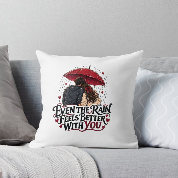 Item preview, Even the Rain Feels Better With You – Romantic Couple Umbrella Design designed and sold by Lovestickerco.