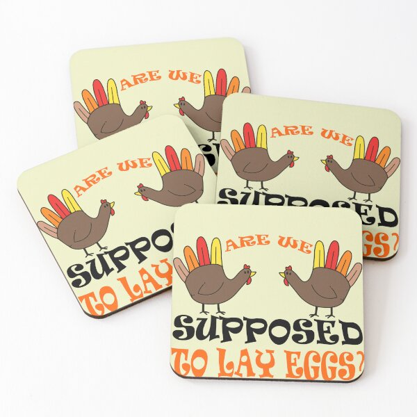 Item preview, Copy of Are We Supposed To Lay Eggs Funny Thanksgiving Turkey designed and sold by Thegoldenline.