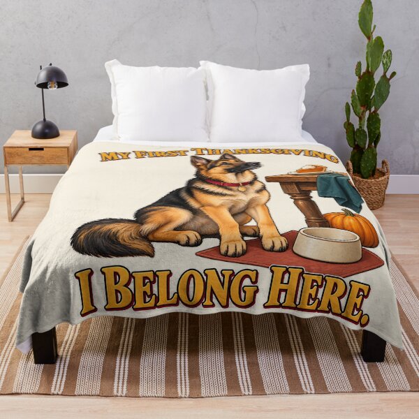 Item preview, First Thanksgiving Dog German Shepherd Pie designed and sold by MythicCotton.