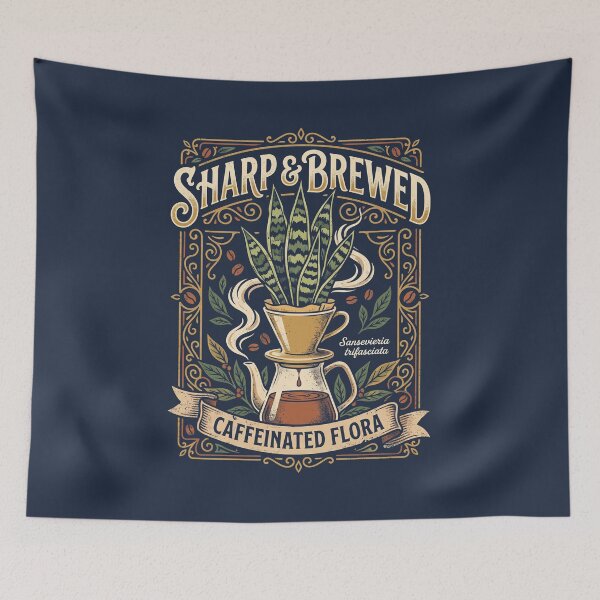 Item preview, Sharp And Brewed Caffeinated Flora Snake Plant designed and sold by EdvvinStudios.
