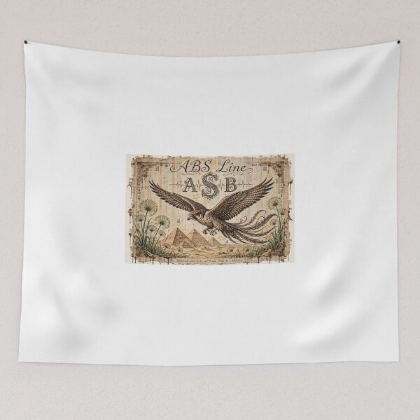 Item preview, ABS Line Eagle Over Pyramids Papyrus Art designed and sold by Ahmadhamroush.