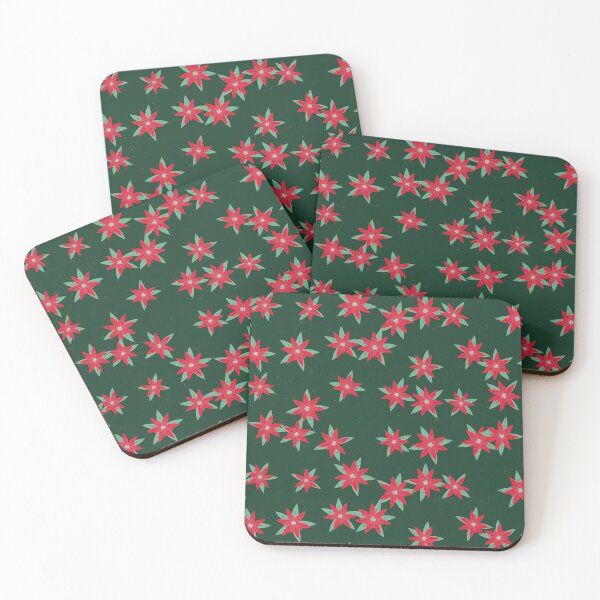 Item preview, Poinsettia Seamless Pattern - Peppermint Poinsettia Bloom In A Playful Palette designed and sold by cute-animals99.