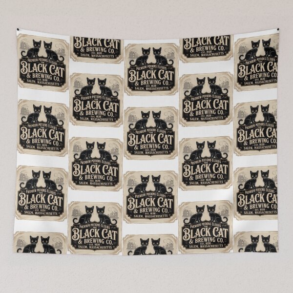 Item preview, Black Cat Brewing Co Vintage Witchy Halloween designed and sold by azurab-lackmo.