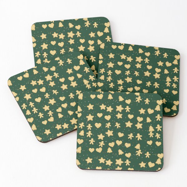 Item preview, Gingerbread Design In Pine Green, A Cosy Gingerbread Man Pattern designed and sold by cute-animals99.