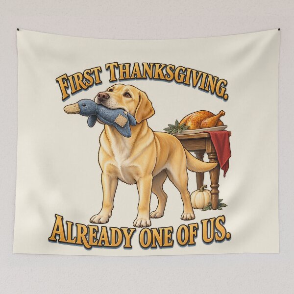 Item preview, First Thanksgiving Dog Labrador Duck Toy designed and sold by MythicCotton.