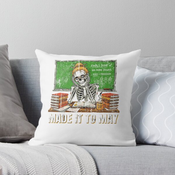 Item preview, Vintage Retro Funny Teacher Made It To May School Skeleton Graphic Design designed and sold by dennismarvin827.