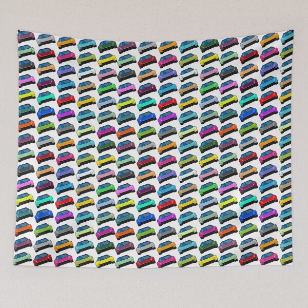 Item preview, Tesla Roadster repeat multicolour designed and sold by icgraphicdesign.