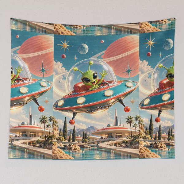 Item preview, A Most Unexpected Visitor – Retro Alien Adventure in 3D designed and sold by LuluLeb.