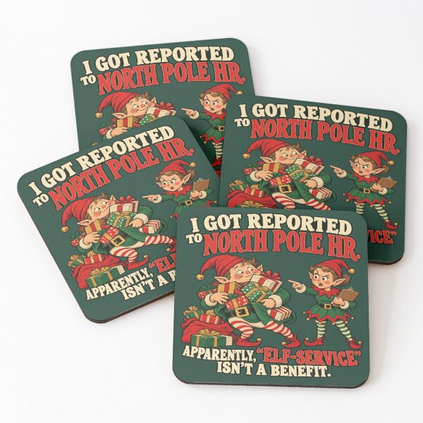 Item preview, Funny Christmas Elf Reported to North Pole HR designed and sold by POD DYNASTY | Original Print On Demand T-Shirt Graphics.