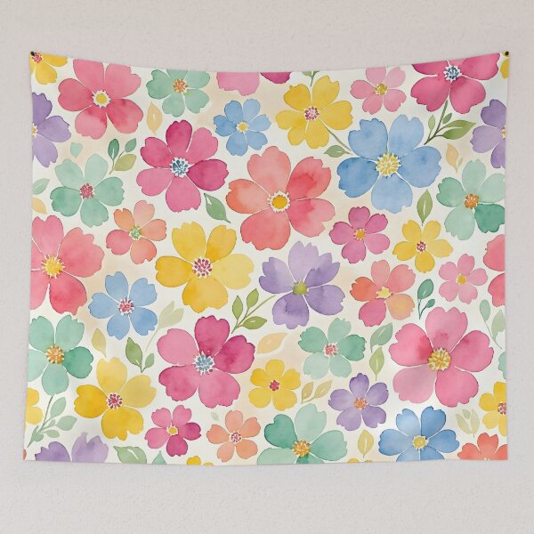 Item preview, Watercolor Spring Flowers Floral Pattern designed and sold by Sybille-Yates.