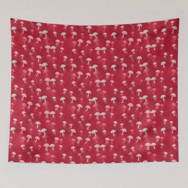 Item preview, Jellyfish Pattern In Peppermint - Festive Jellyfish Design designed and sold by cute-animals99.