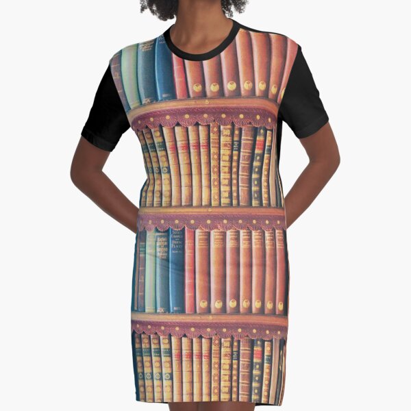 Library Graphic T-Shirt Dress