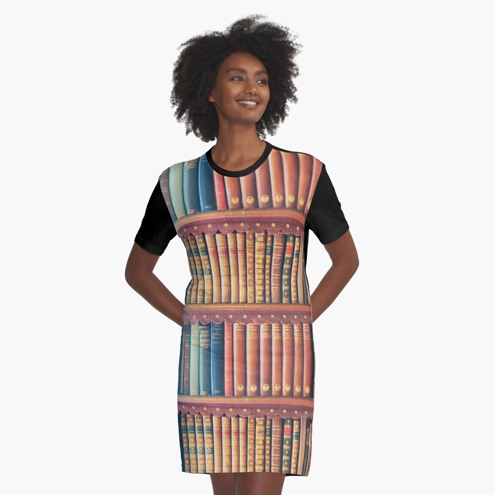 Library Graphic T-Shirt Dress
