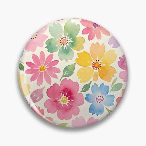 Item preview, Watercolor Spring Flowers Floral Pattern designed and sold by Sybille-Yates.