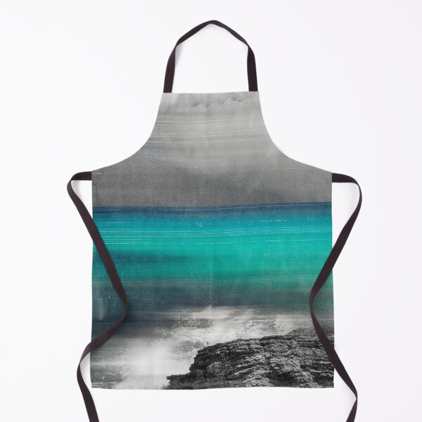 Item preview, Turquoise Ocean and Rocky Shoreline Abstraction designed and sold by Dyrk Wyst Redbubble Shop.