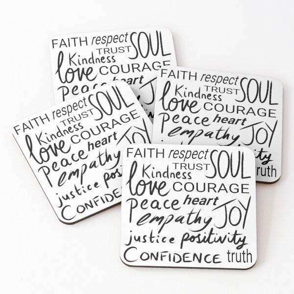 Item preview, Text Design with Positive Words in Black designed and sold by ChantellaGF.