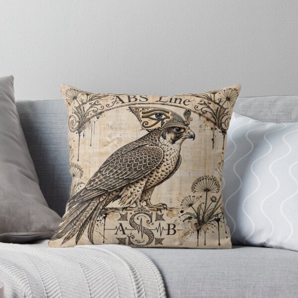 Item preview, ABS Line Vintage Falcon Papyrus Heritage Logo designed and sold by Ahmadhamroush.